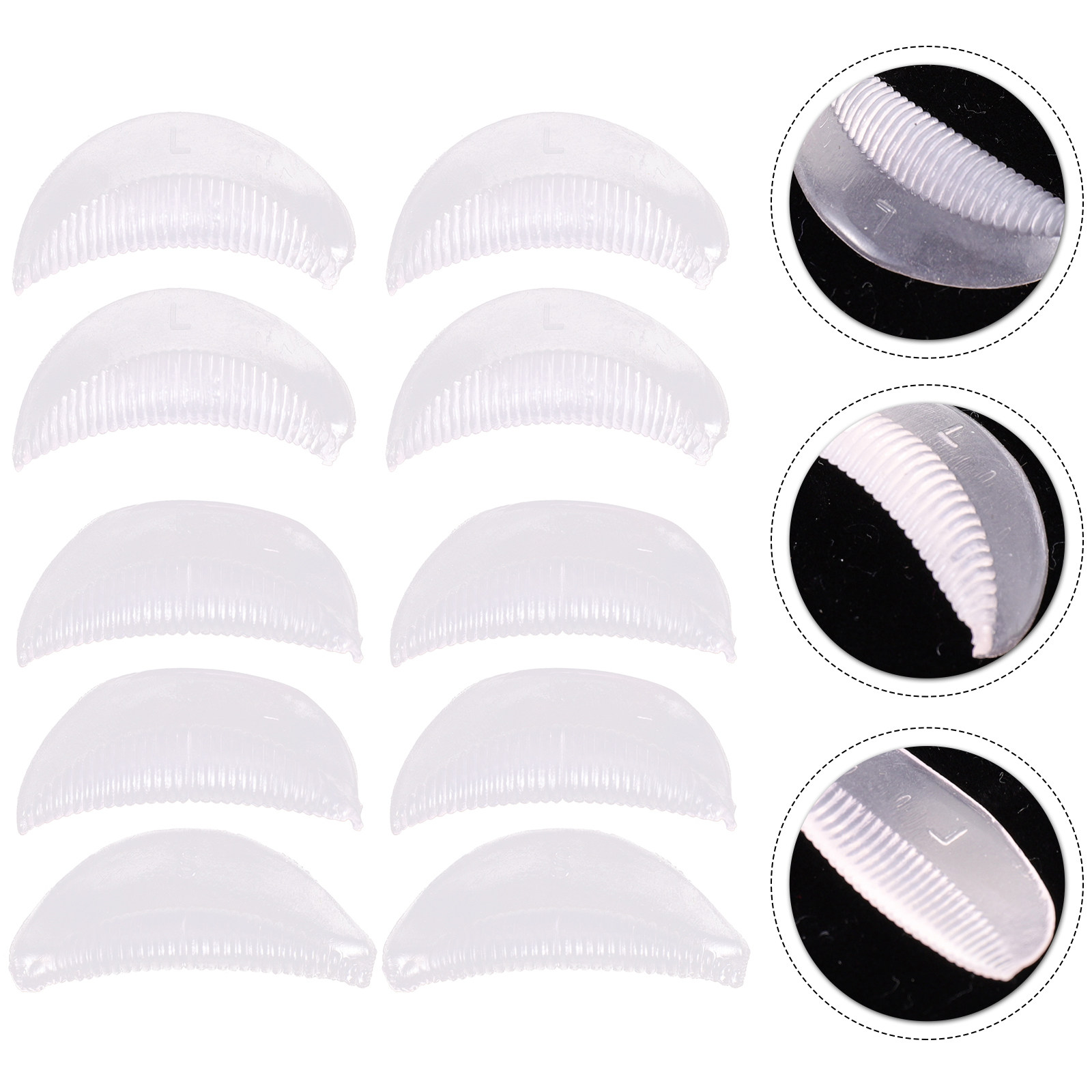 Eyelash Extension Is Safe - 10 Paar Silikon-Wimpernlifting-Pads, Wimpern-Lifting-Pads, Wimpernverlängerungs-Schönheitswerkzeug, wiederverwendbar,