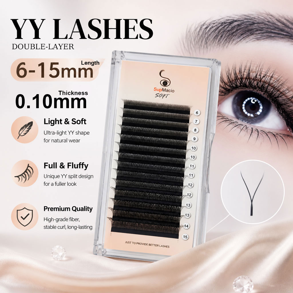 Eyelash Extension Yelix - Supmacio 0,10 mm YY Lash Y-förmige