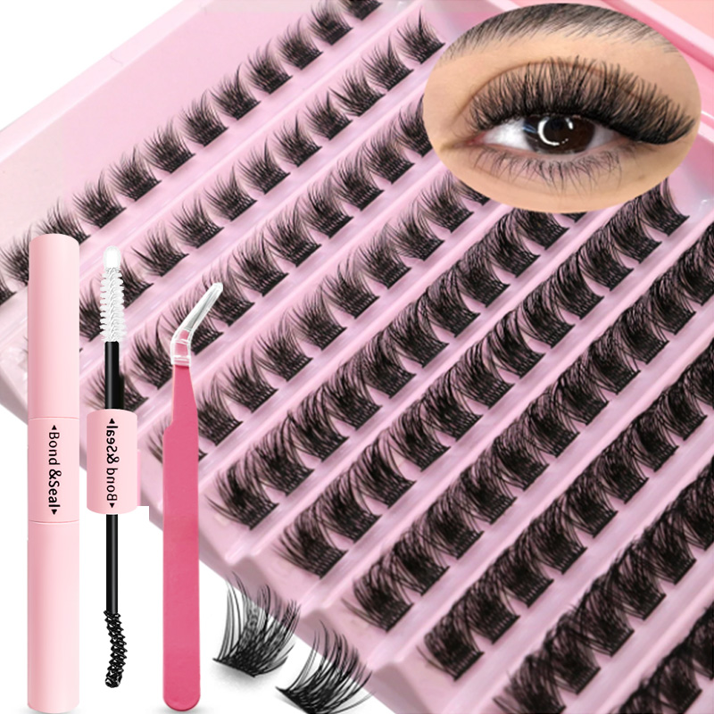 Eyelash Extension Full Set - DIY-Wimpernverlängerungsset, individuelle Wimperncluster, Mischung aus Wimpernclustern