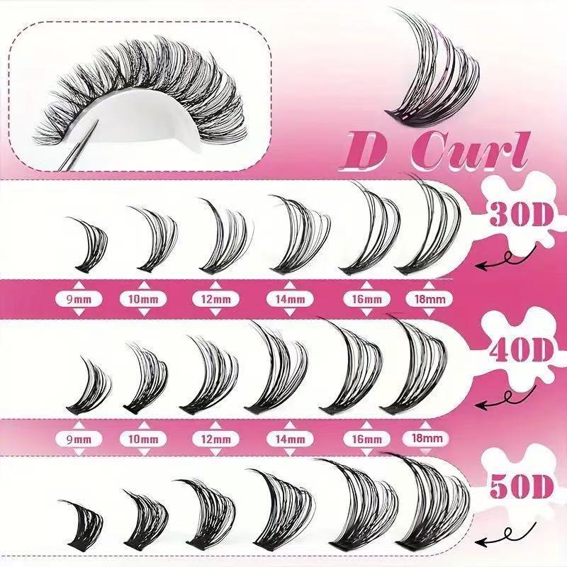 Eyelash Extension Volume Lashes - Professionelles D-Curl Cluster-Wimpern-Set 30D 100D Segmentierte
