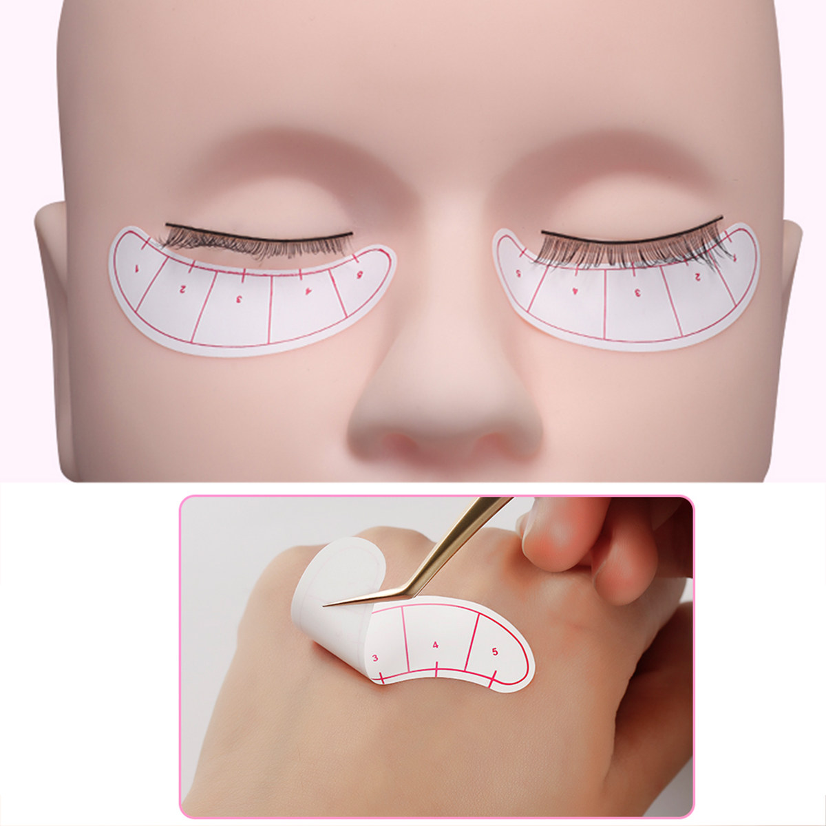 Eyelash Extension Is Safe - 1 Packung Wimpern-Isoliersticker für Wimpernverlängerungs-Übungen, Weiches