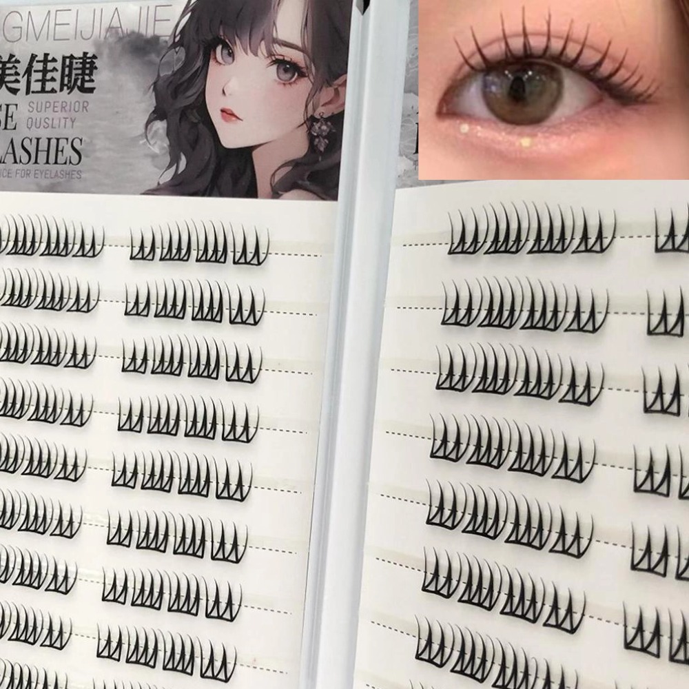 Eyelash Extension Single Lash - U-förmige, kleberfreie falsche Wimpern, großes Fassungsvermögen,