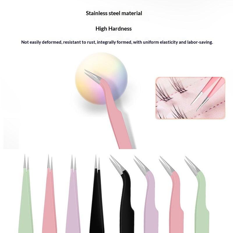 Eyelash Extension Or Extensions - Präzisions-Wimpernpinzette aus Edelstahl, 2 Stück, DIY-Werkzeug