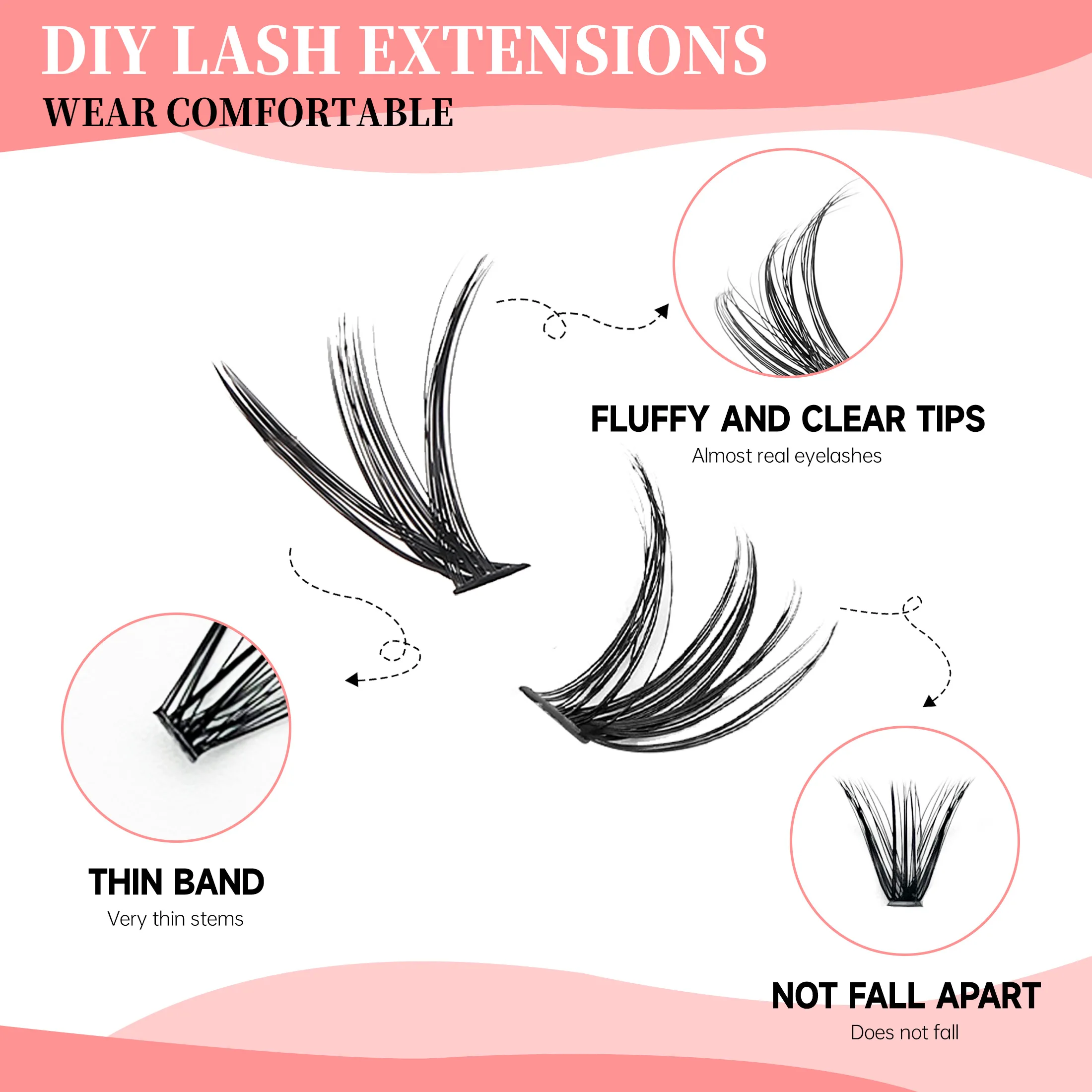 DIY-Cluster-Verlängerungswimpe – Eyelash Extension Full Set Bewertung und Preis