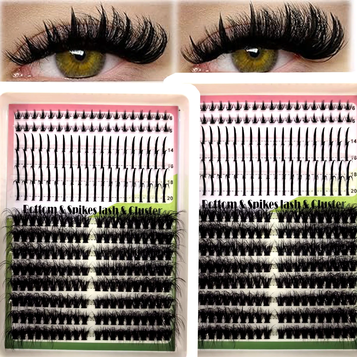 AMSDCN Spikes14Rows DIY Cluste – Eyelash Extension Full Set Bewertung und Preis