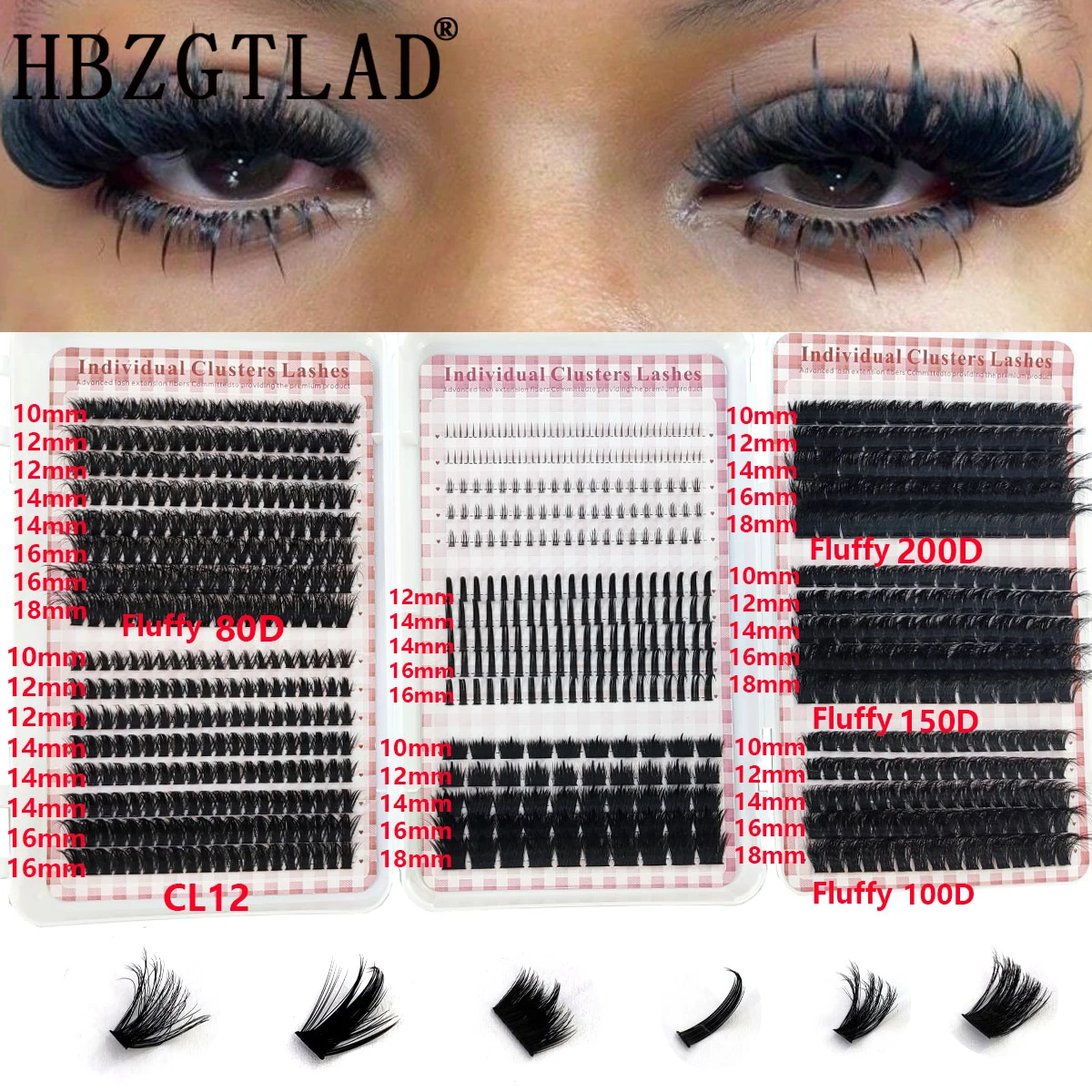 HBZGTLAD 200D-60D Volumen-Wimp – Eyelash Extension Single Lash Bewertung und Preis